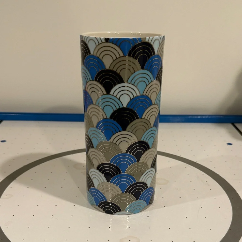 Jonathan Adler Blue Carnaby Scales Vase